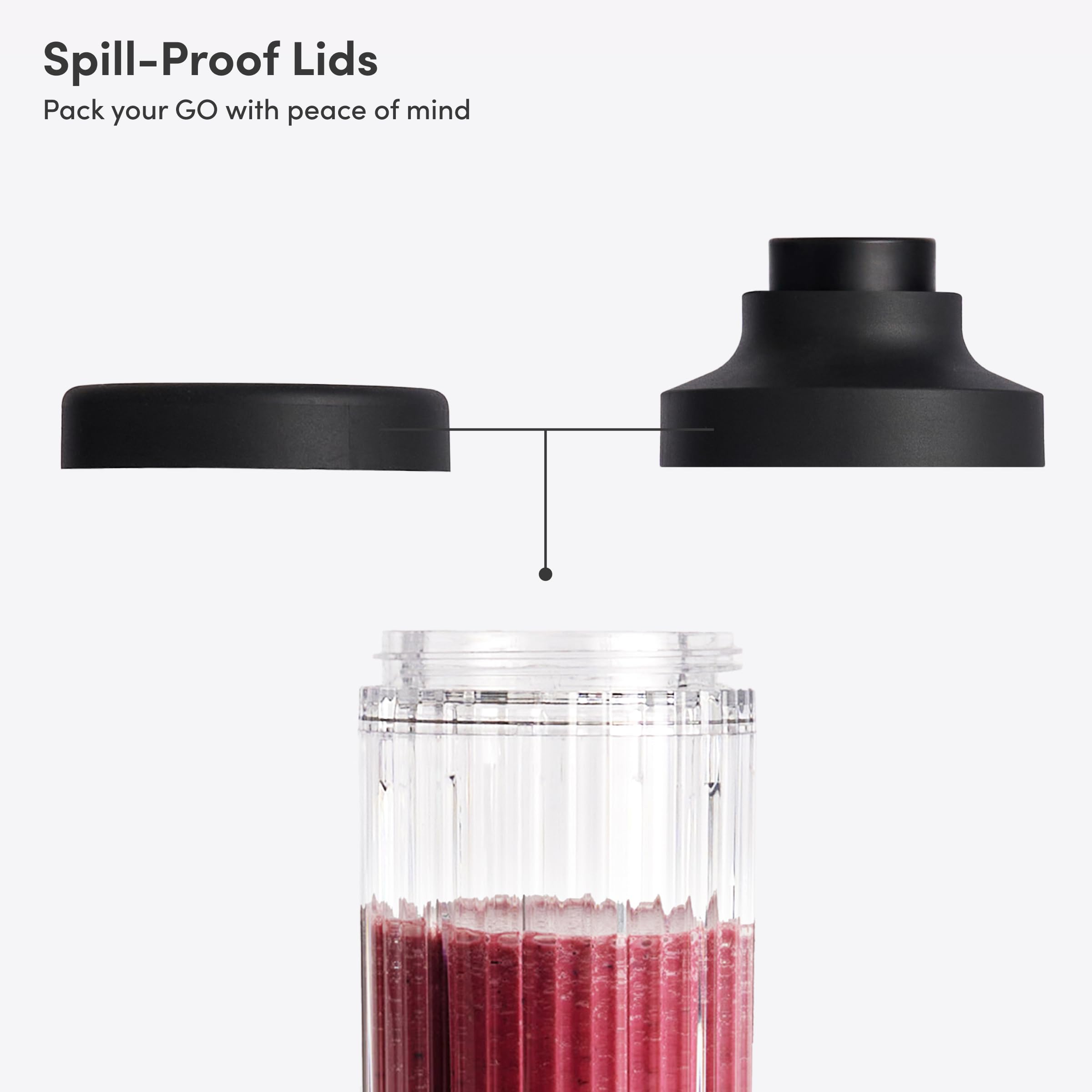 Beast GO Cordless Premium Portable Blender for Shakes & Smoothies 22oz Blending Vessel Blends Ice & Frozen Fruit Rechargeable USB-C Battery Drinking Lid and Straw System Carbon Black product thumbnail 3