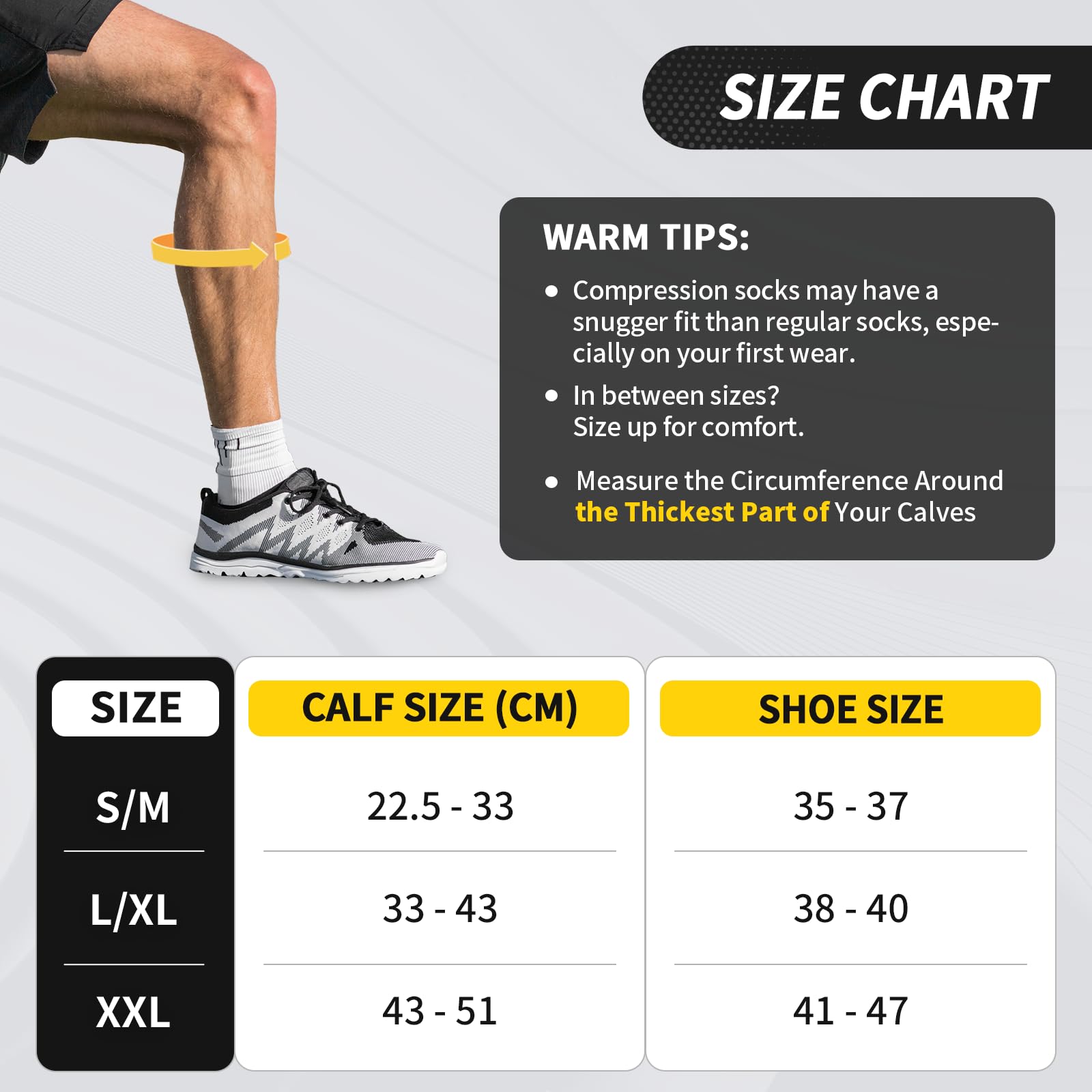 CAMBIVO Medias de Compresión de Cobre, Calcetines Compresion Mujer Hombre 15-20mmHg, Medias de Compresion, Compression Socks Altos para Ciclismo, Running, Enfermera, Embarazo, Circulacion Piernas
