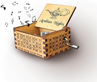 Aladdin- Arabian Nights Arabische Nächte Holzspieluhr mit Handkurbel Spieluhr Musicbox Hand gekurbelt Neu