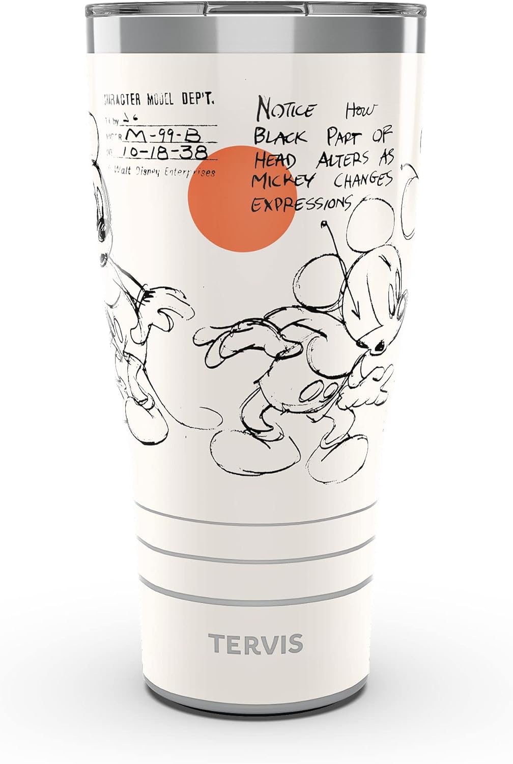 Tervis Traveler Disney Mickey Mouse Melody Triple Walled Insulated Tumbler Travel Cup Keeps Drinks Cold & Hot, 30oz, Stainless Steel