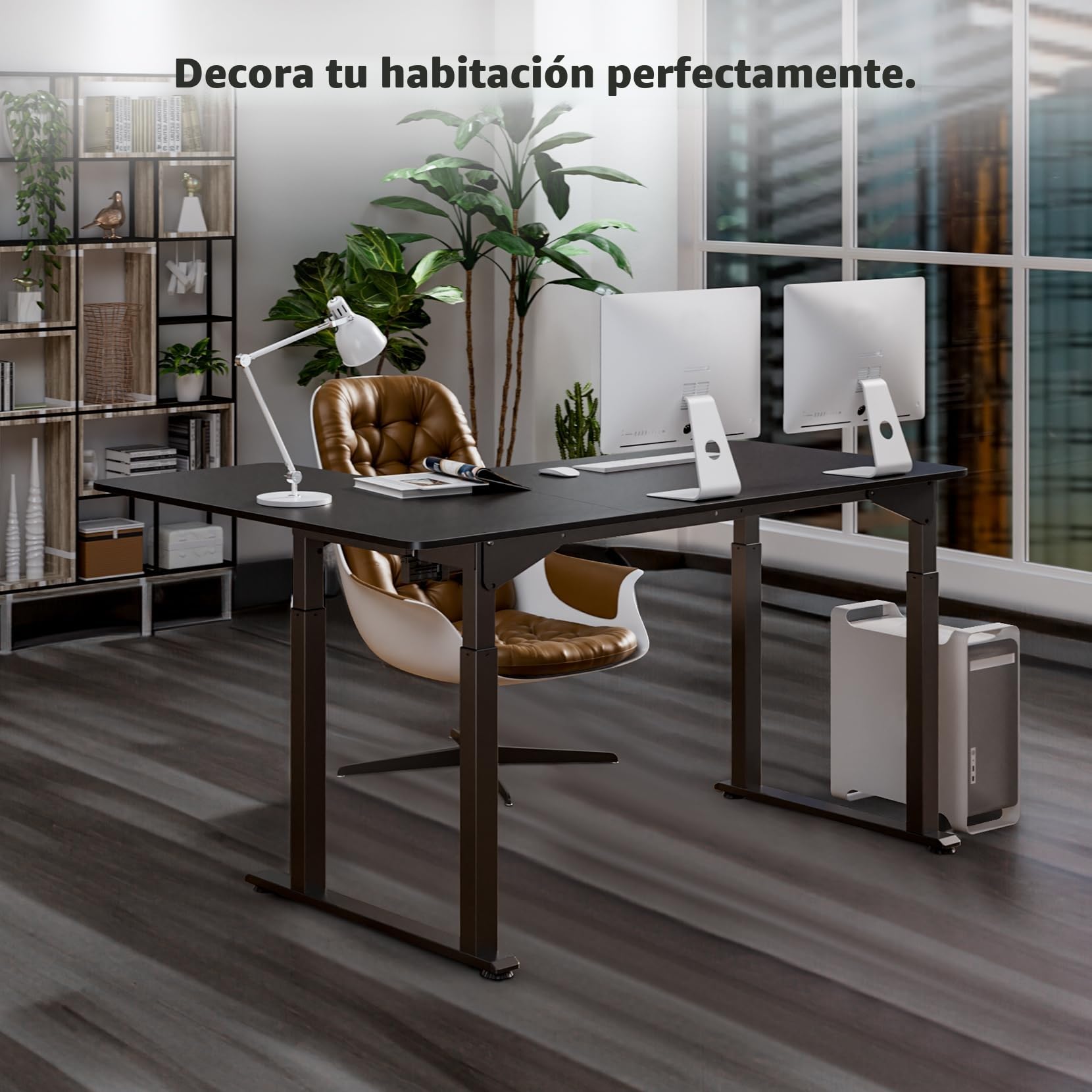 Dripex Escritorio Elevable Eléctrico 180x110cm, Mesa Escritorio Forma L, Standing Desk con 4 Patas, Escritorio Ajustable en Altura con Doble Moto, Tabla de Empalme, Negro