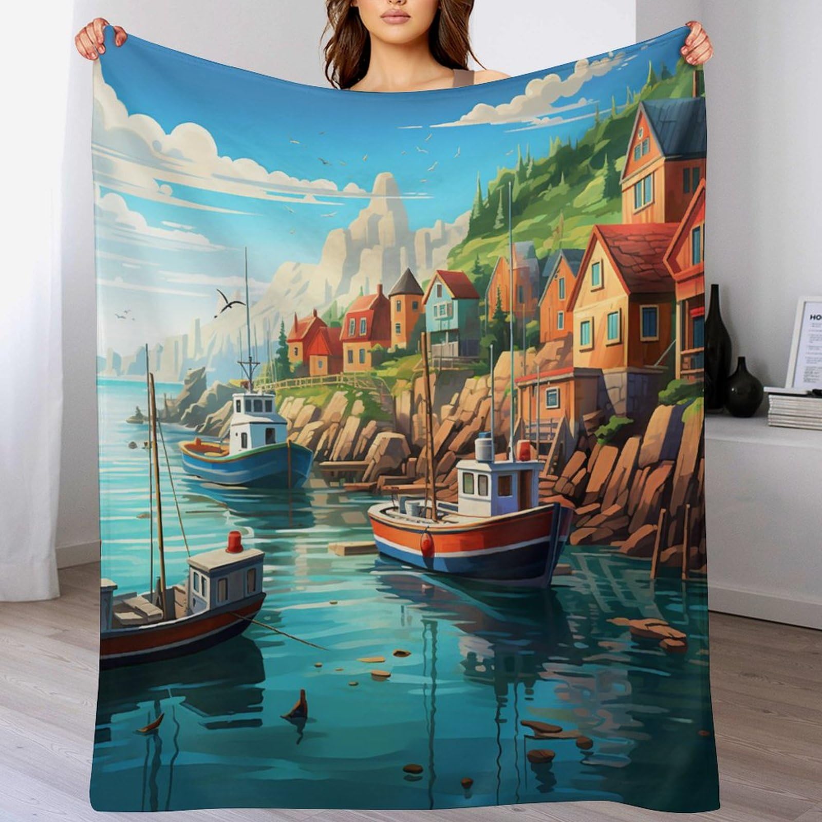 Couverture douce en flanelle plaid canapé lit toutes saisons 140x180cm