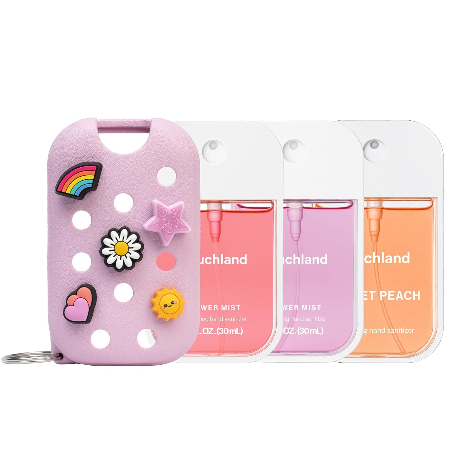 Touchland Juicy Trio Hand Sanitizer Set + Sugarpop Pink Crocs Mist Case