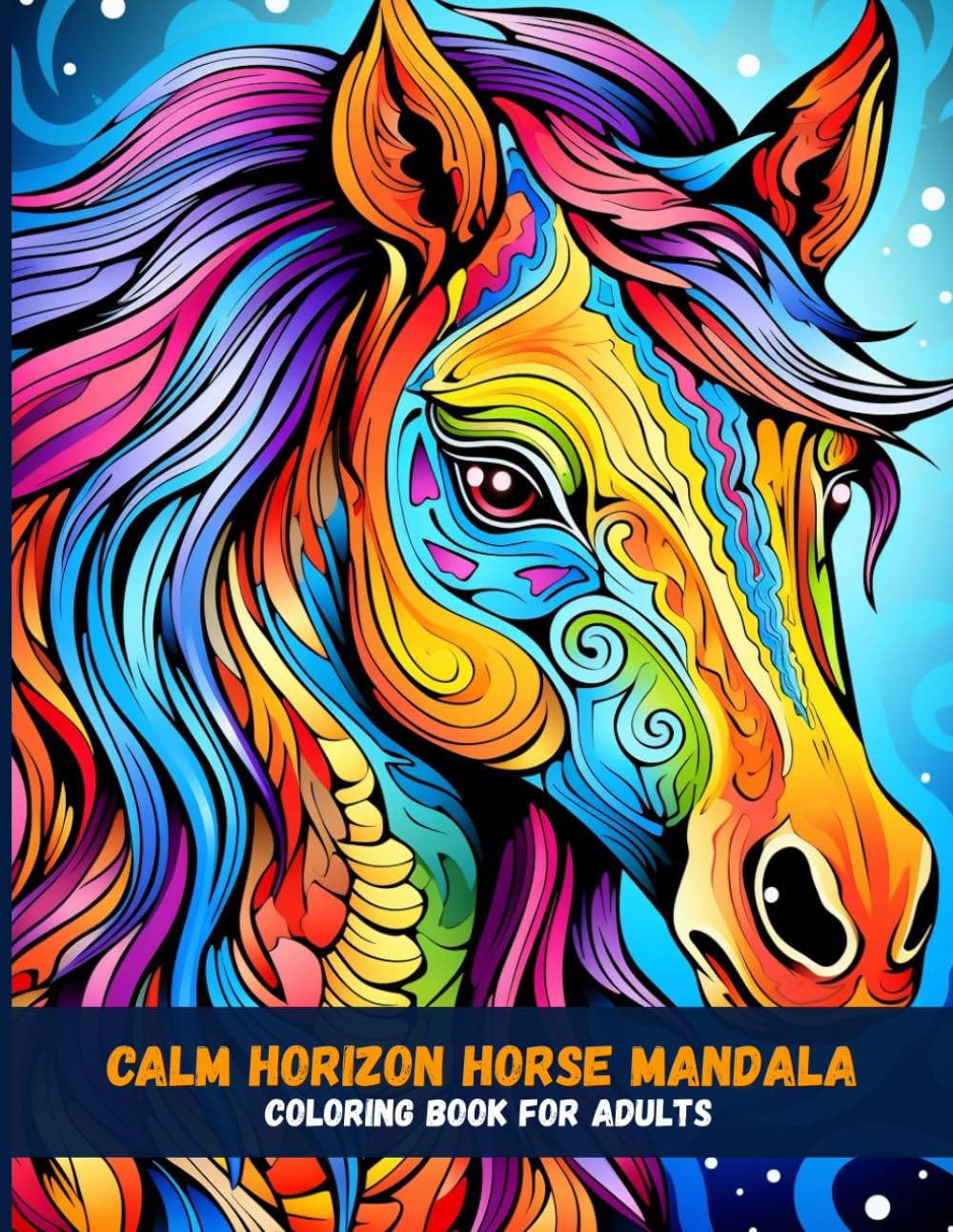 Calm Horizon Horse Mandala Coloring Book for Adults