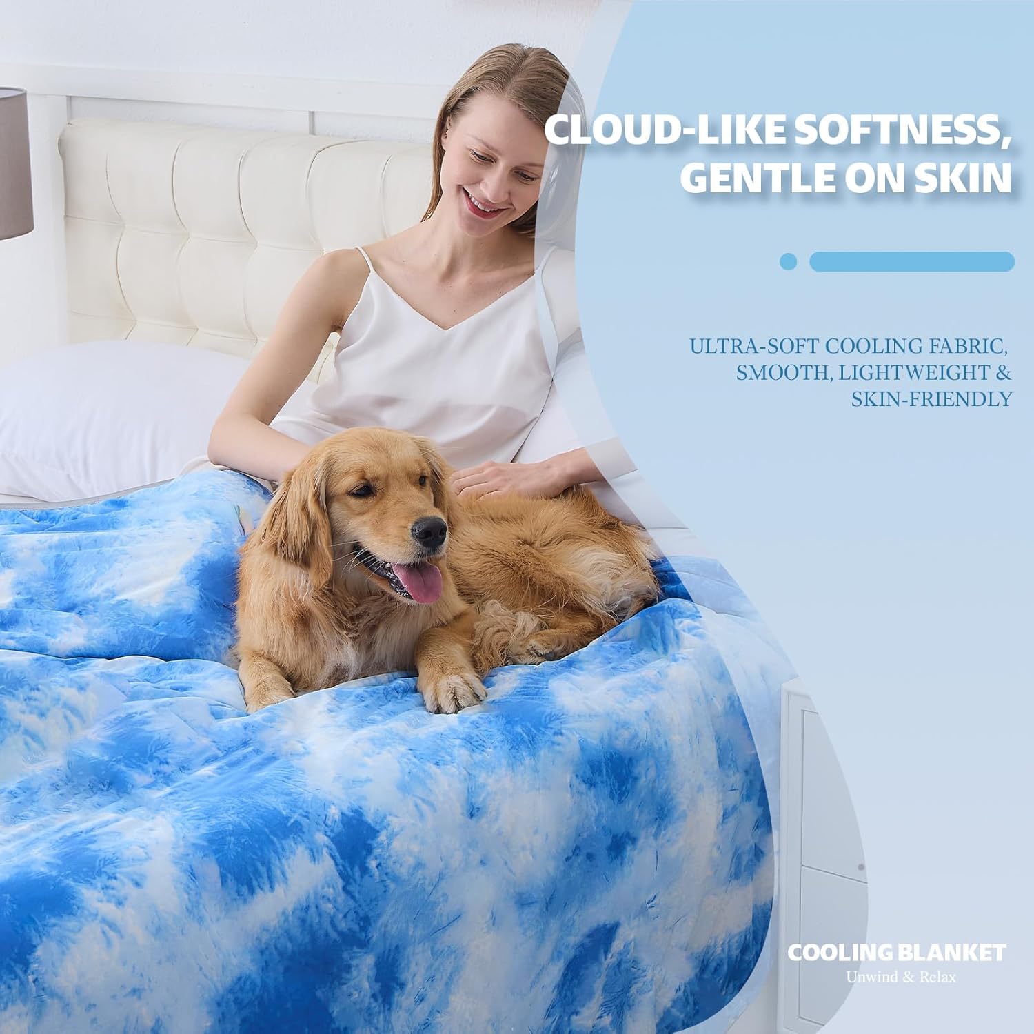 Cooling Blanket Throw Size (50"x70") for Hot Sleepers Ultra Lightweight & Breathable Summer Blanket, Soft Thin Cooling Blanket for Night Sweats, Bed & Couch