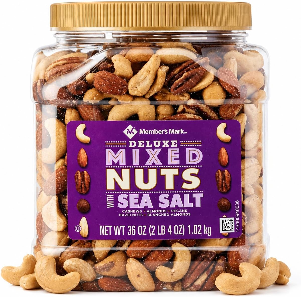 Member's Mark Deluxe Roasted Mixed Nuts With Sea Salt (34 Oz.)