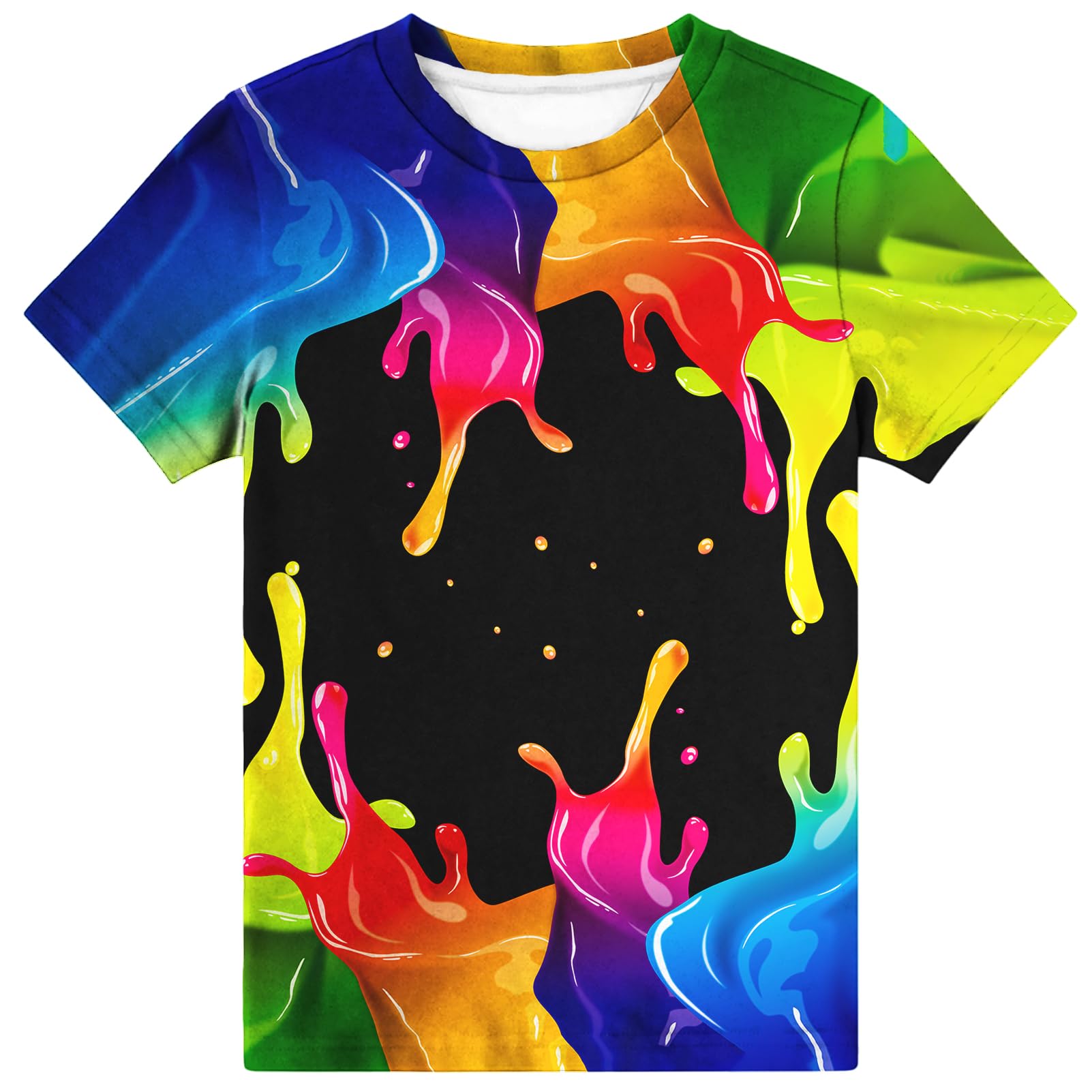 Hgvoetty Boys Girls Graphic T-Shirts Kid 3D Casual Tops Tees for 6-16 Years