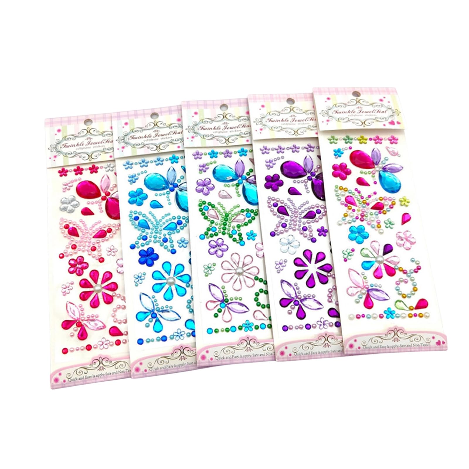 Buxuaaaa Sticker Rhinestones for, Sparkles Heart Butterfly Sticker Glitters Jewels Stickers for Makeup, Face, Makeup Rhinestones Jewel