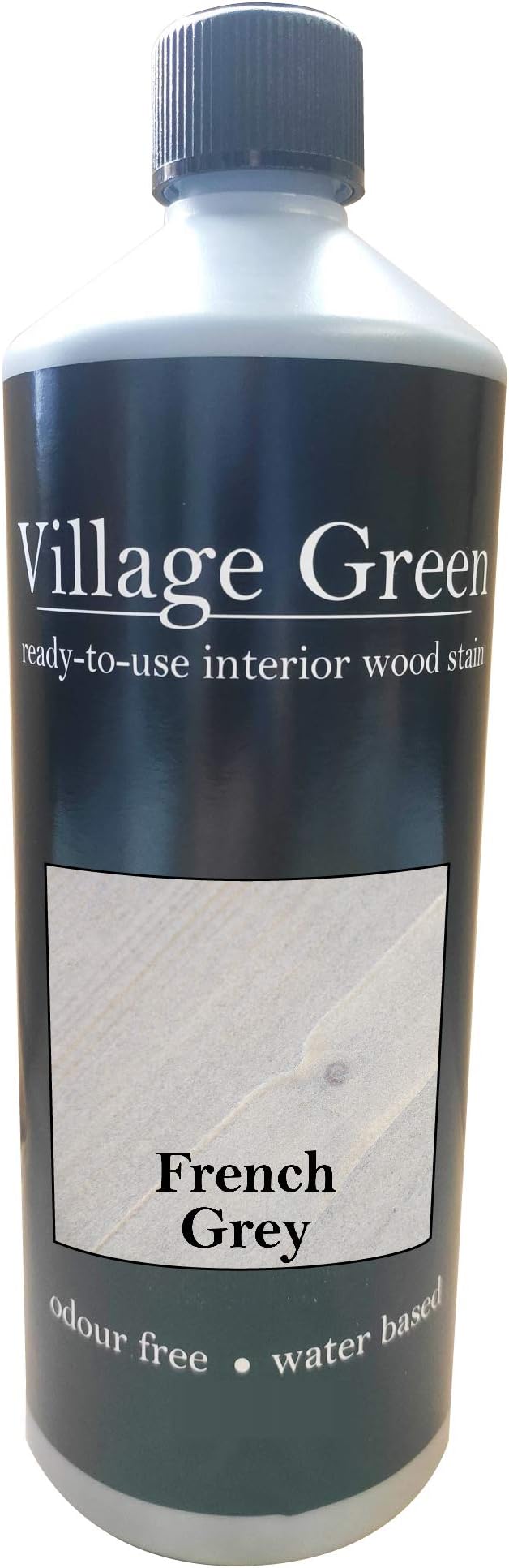 Village Green Ready To Use Wood Stain - Wood Dye - 28 Colours - Super High Pigment Content Water Based (1 Litre, French Grey)