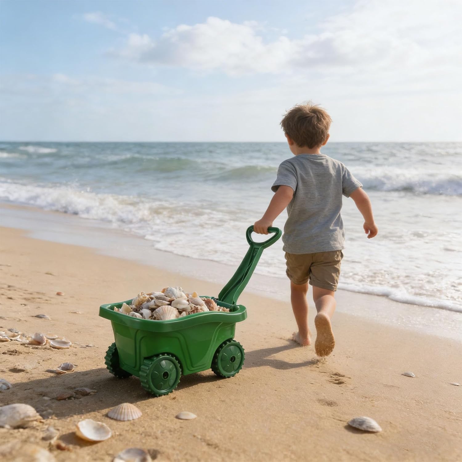 Gardening Pull Cart Toy Set for Sand and Garden Play Assists Skill Development Outdoor Fun Epochs 2 and Garden Wagons