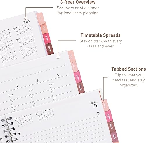 Miniatura 3 de Rileys - Agenda académica 2025-2026, agenda diaria, semanal y mensual, julio de 2025 a junio de 2026, páginas de notas para estudiantes,