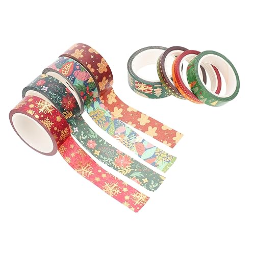 TEHAUX 42 Rolls Christmas Washi Tape Hand Account Tapes Bronzing Holiday Tape DIY Washi Tape Notebook Tapes Stickers Washi Tapes Christmas Decor DIY