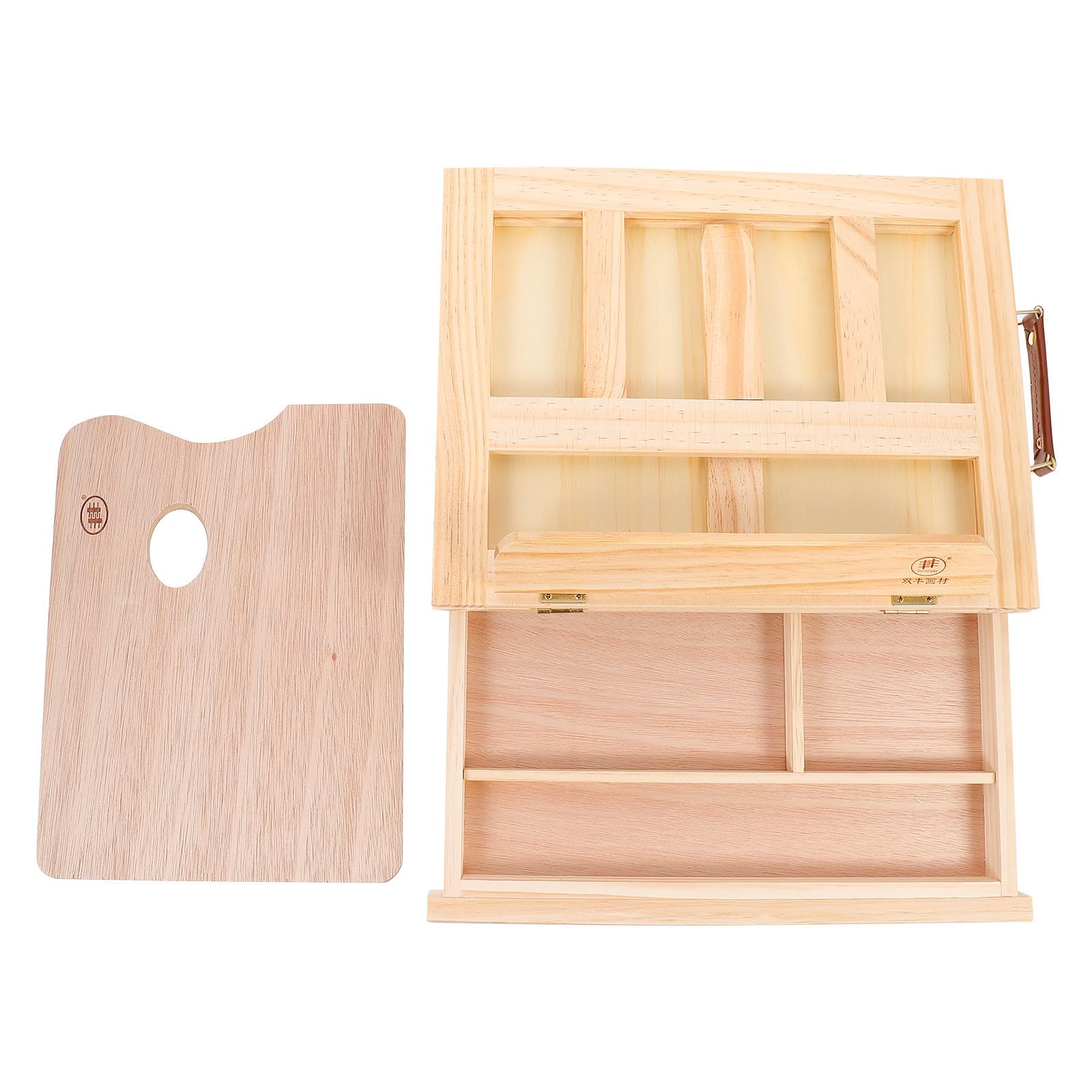Kichvoe Caballete de Pintura de Madera, Caballete de Madera Plegable Portátil con Cajón, Verde, para Pintar y Exhibir Cuadros en Sobremesa