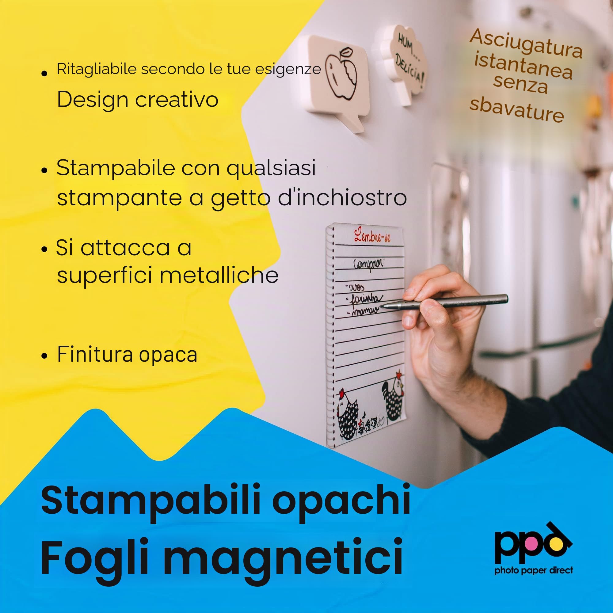 Carta Magnetica Opaca A4 5 Fogli per Stampanti Inkjet PPD-32-5
