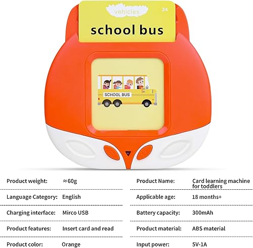 Miniatura 2 de Juguetes Montessori de aprendizaje, 224 tarjetas flash que hablan con palabras visuales, juguetes para niños de 18 meses + 2, 3, 4, 5 años, regalos