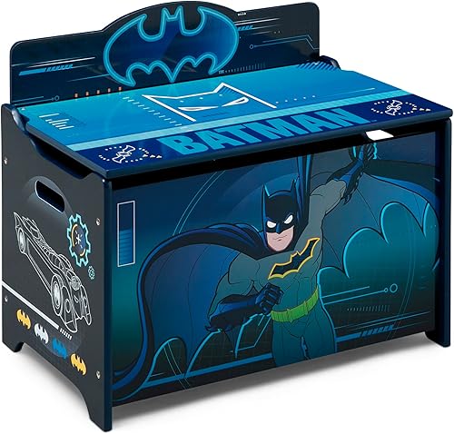 Delta Children - Caja de juguetes de lujo Batman - Certificado Greenguard Gold negroazul