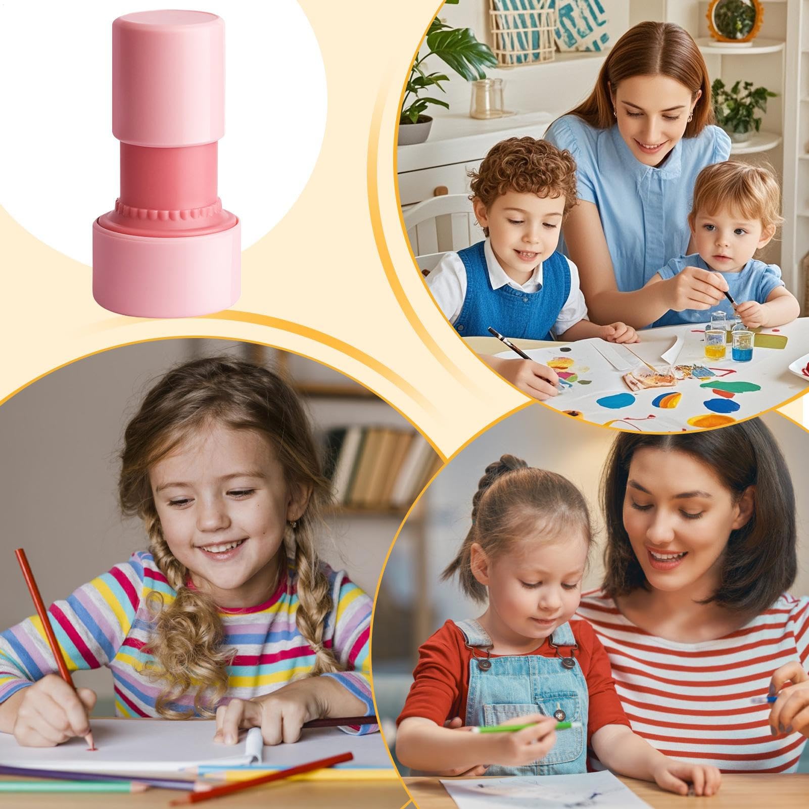 Generisch Sello de reloj, juguete portátil, divertido y educativo para aprender la hora, relojes sello educativo - para niños, juguetes educativos portátiles para el hogar, pintura artística — view 4