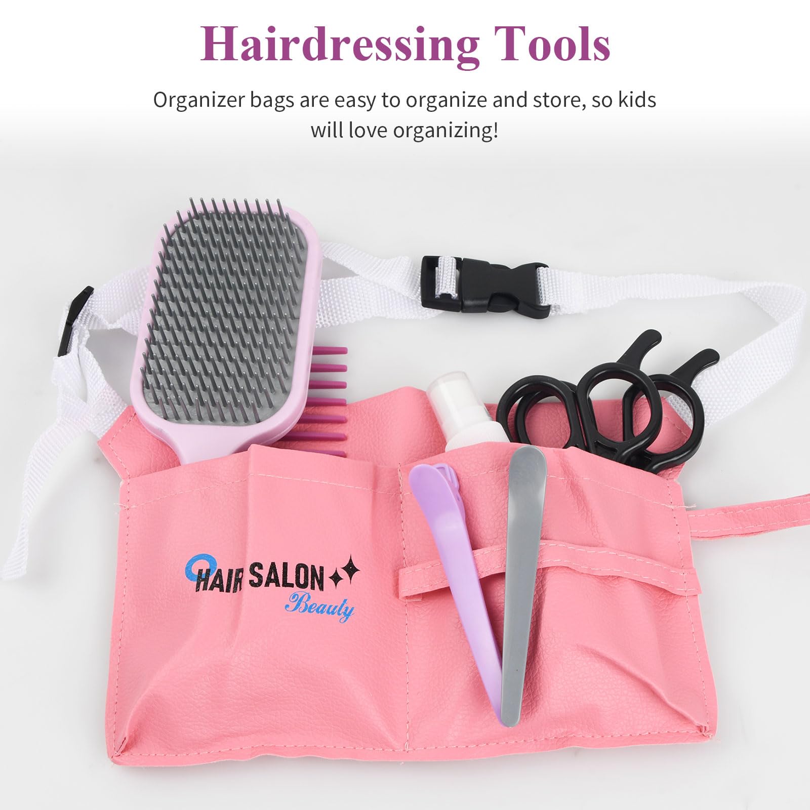 Ensemble Salon De Beauté 15PCS Pour Filles - Coiffure Enfant Avec Sèche-Cheveux & Accessoires - Cadeau Princesse