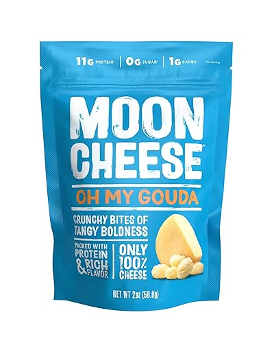 Miniatura 4 de Moon Cheese Paquete variado, 2 onzas, paquete de 9, crujiente y rico en proteínas, aperitivo de queso, apto para dieta cetogénica, 100% queso real