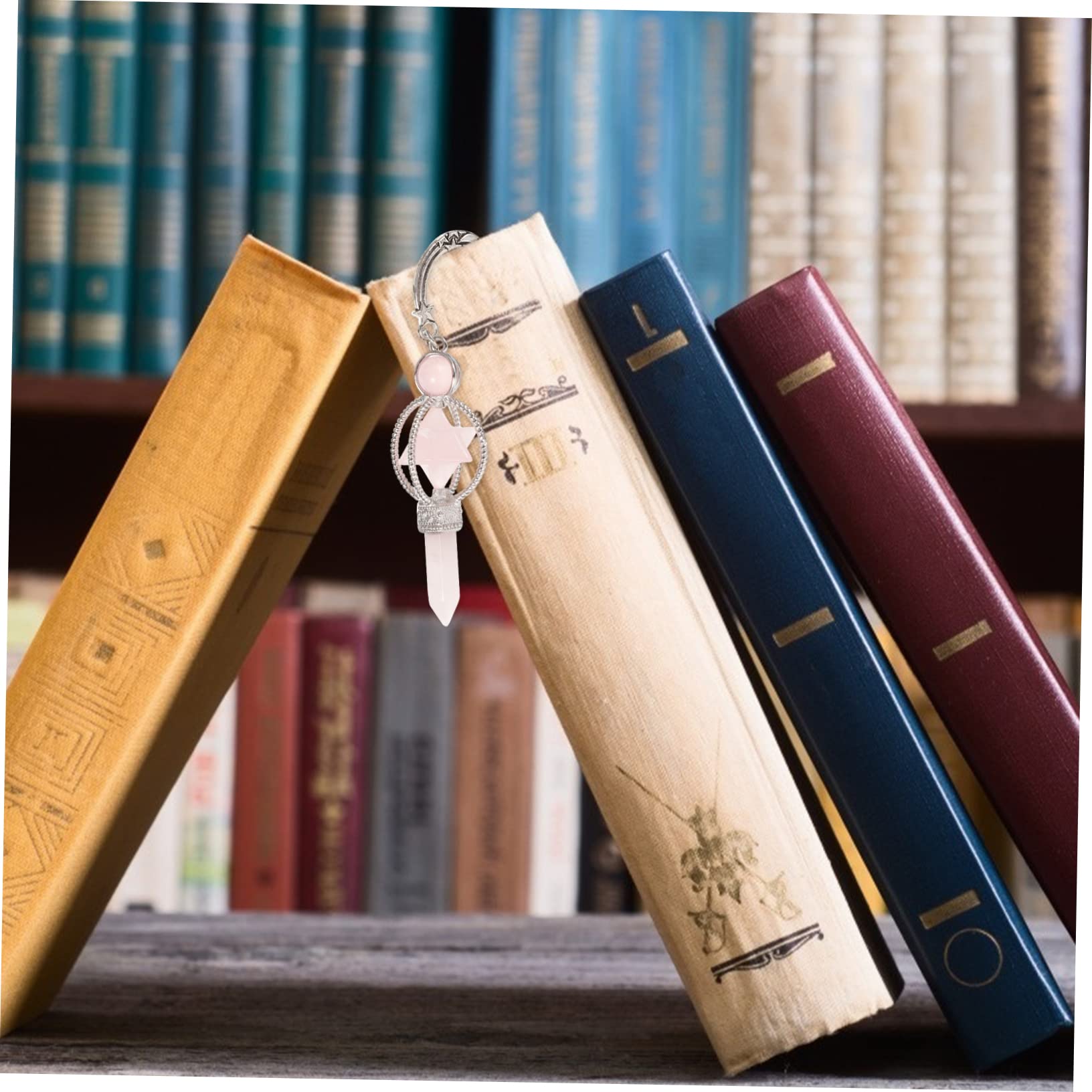 Operitacx 3pezzi Segnalibro Cristallo Rotante Metallico Per Libri Ciondolo Decorativo Unico Per Lettori e Studenti Design Elegante e Pratico