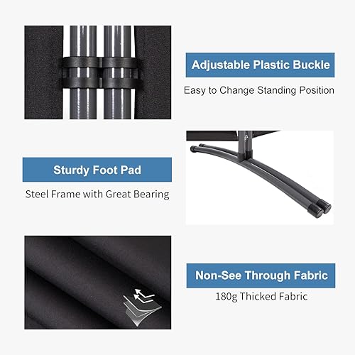 Miniatura 4 de YASRKML Room Divider, 3 Panel Office Partition, Fabric Folding Privacy Screens, Office Wall Divider for Classroom, Bedroom, Freestanding Privacy