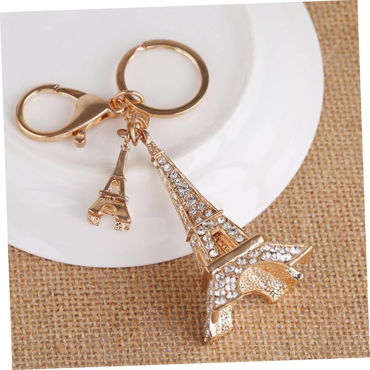 Miniatura 6 de Homoyoyo Key Chain Rhinestone Purse Key Chains for Men Keychain for Men Lucky Keychain Key Ring Charms Eiffel Tower Model Bag Car Decor Bag Pendant