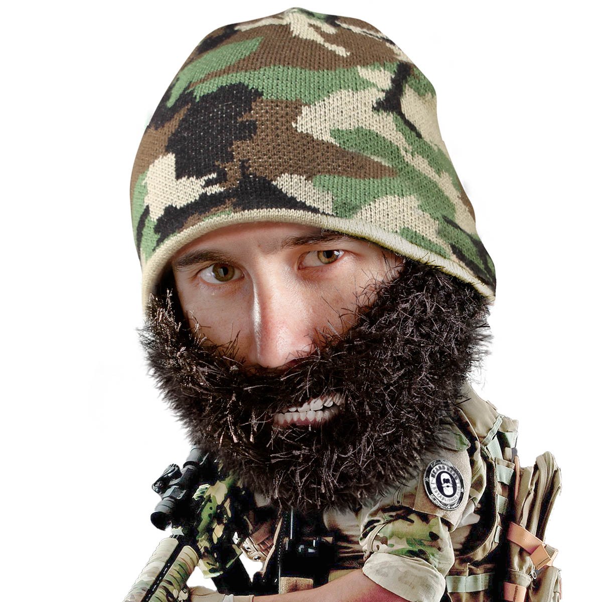 Beard HeadBushy Duke Beard Beanie - Original Handmade Knit Hat and Removable Beard