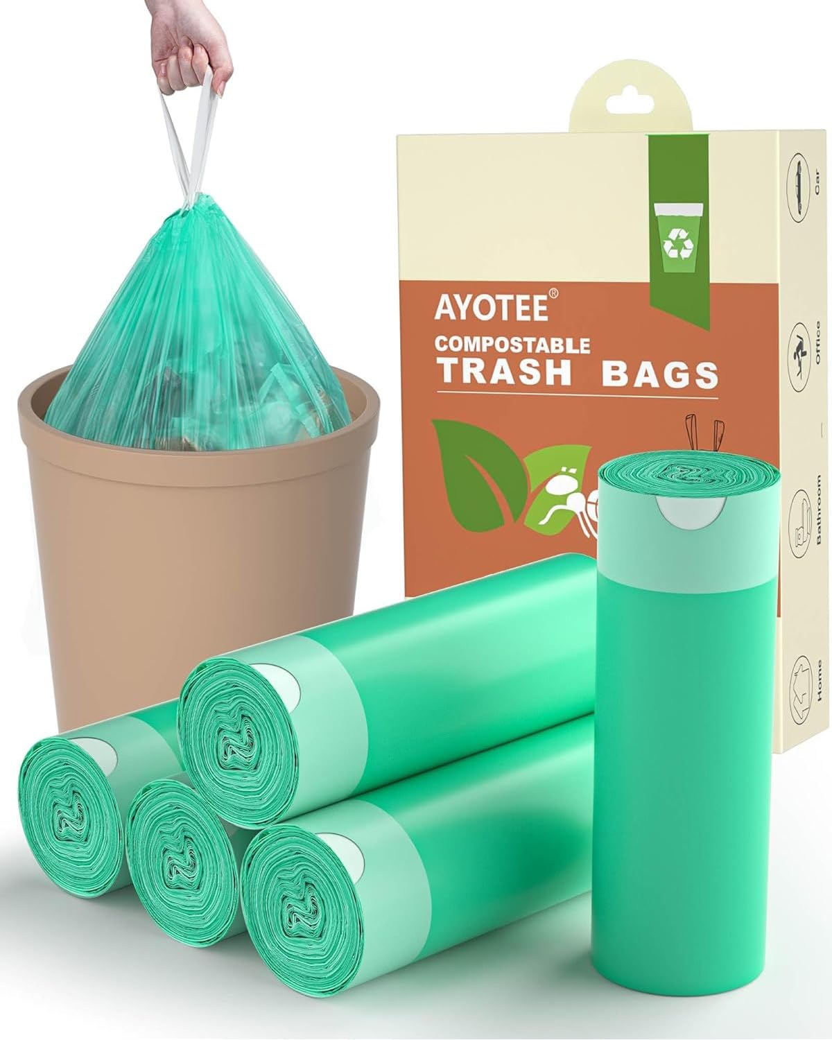 AYOTEE Small Compost Bags Drawstring