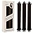 Luckybear Overnight Heatless Hair Curler Jumbo, 3pcs Satin Flexi Rods for All Hair Types, Heatless Overnight Curls Styling Tools, Soft Velvet Satin Brown