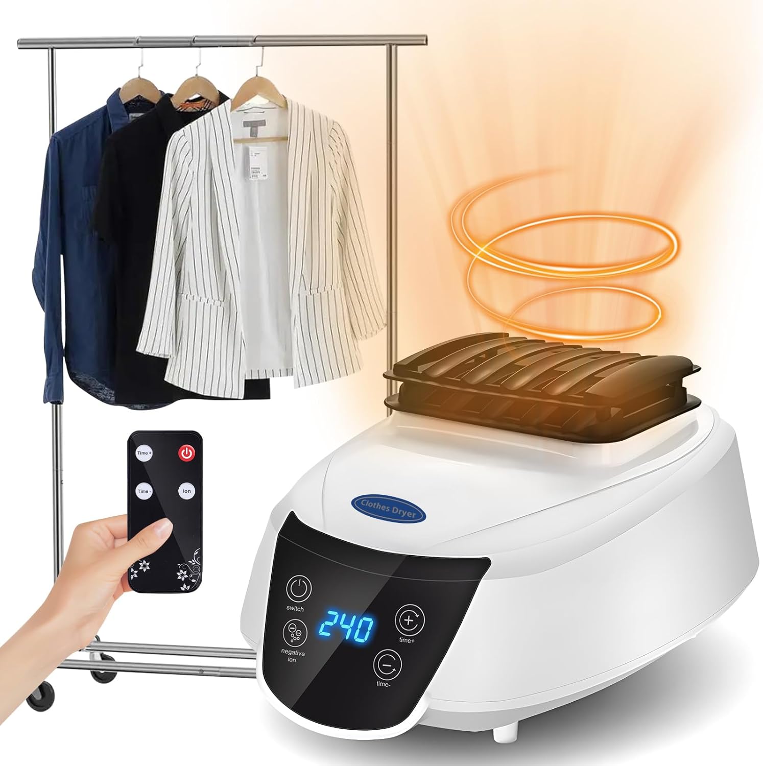LMYDIDO Electric Clothes Dryer Indoor, 2300W Portable Heated Clothes