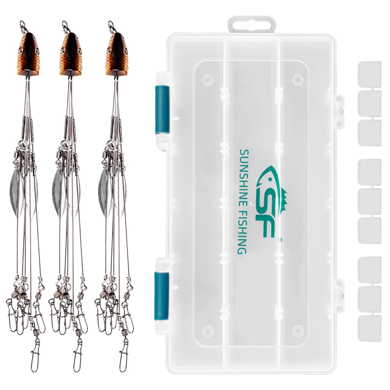 SF4/8 Blades Alabama Rigs Umbrella Fishing Rigs Lure for Bass Fishing Bait Rigs 9.1inches/23cm