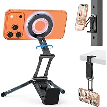 OMOTON TP02 Magnetic Phone Tripod for MagSafe, 360&deg; Pivot, Clamp &amp; Stand