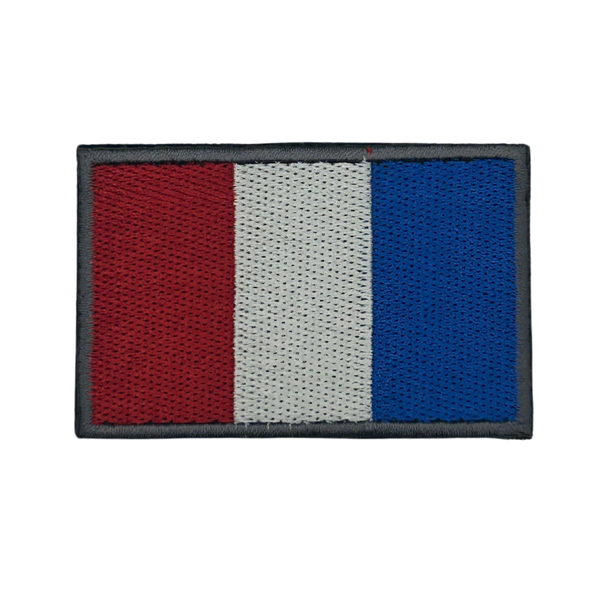Velcro Hook Patch – Embroidery Patches Tactical/Military Flag Palestine England Iraq Spain egypt lebanon Oman UAE russian india, for men for bag/pack/vest, gadgets combat (France)