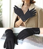 Vista 28 de Tomily - Guantes de forro polar para mujer con pantalla táctil Gris