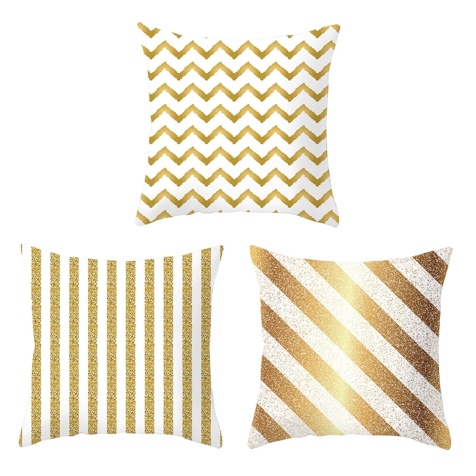 Housses de coussin décoratives blanc doré pour illuminer votre salon