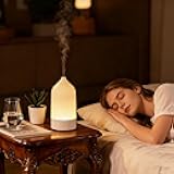 120ml Essential Oil Diffuser, Quiet Aromatherapy Mist Diffusers for Essential Oils, Ultrasonic, Timer, 7 Colors Light for Bedroom