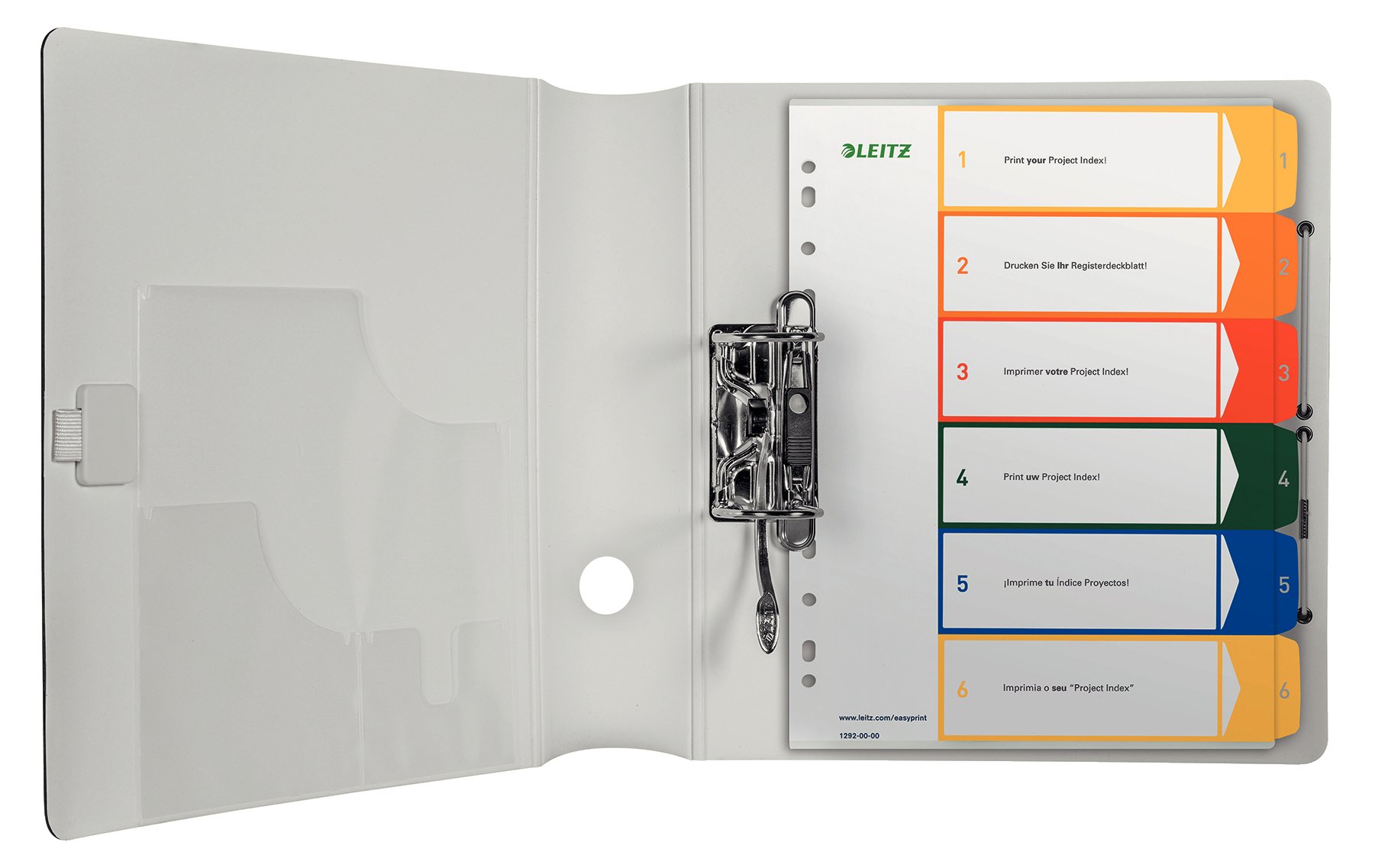 Intercalaires Leitz 1-5 A4 | Plastique Ultra-Résistant | Extra-Large | Imprimables PC | Multicolore