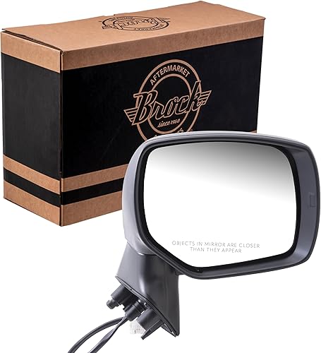 Brock Espejo retrovisor eléctrico de repuesto para pasajeros, listo para pintar, compatible con Forester SUV 2014-2018 91036SG011 91059AJ200