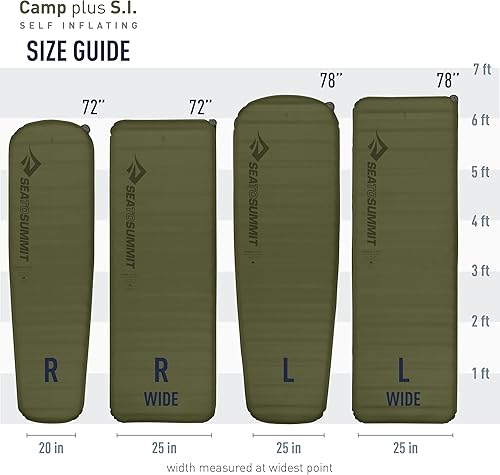 Miniatura 8 de Sea to Summit Camp Plus - Tapete de espuma autoinflable para dormir, rectangular, grande (79 x 25 x 3 pulgadas)