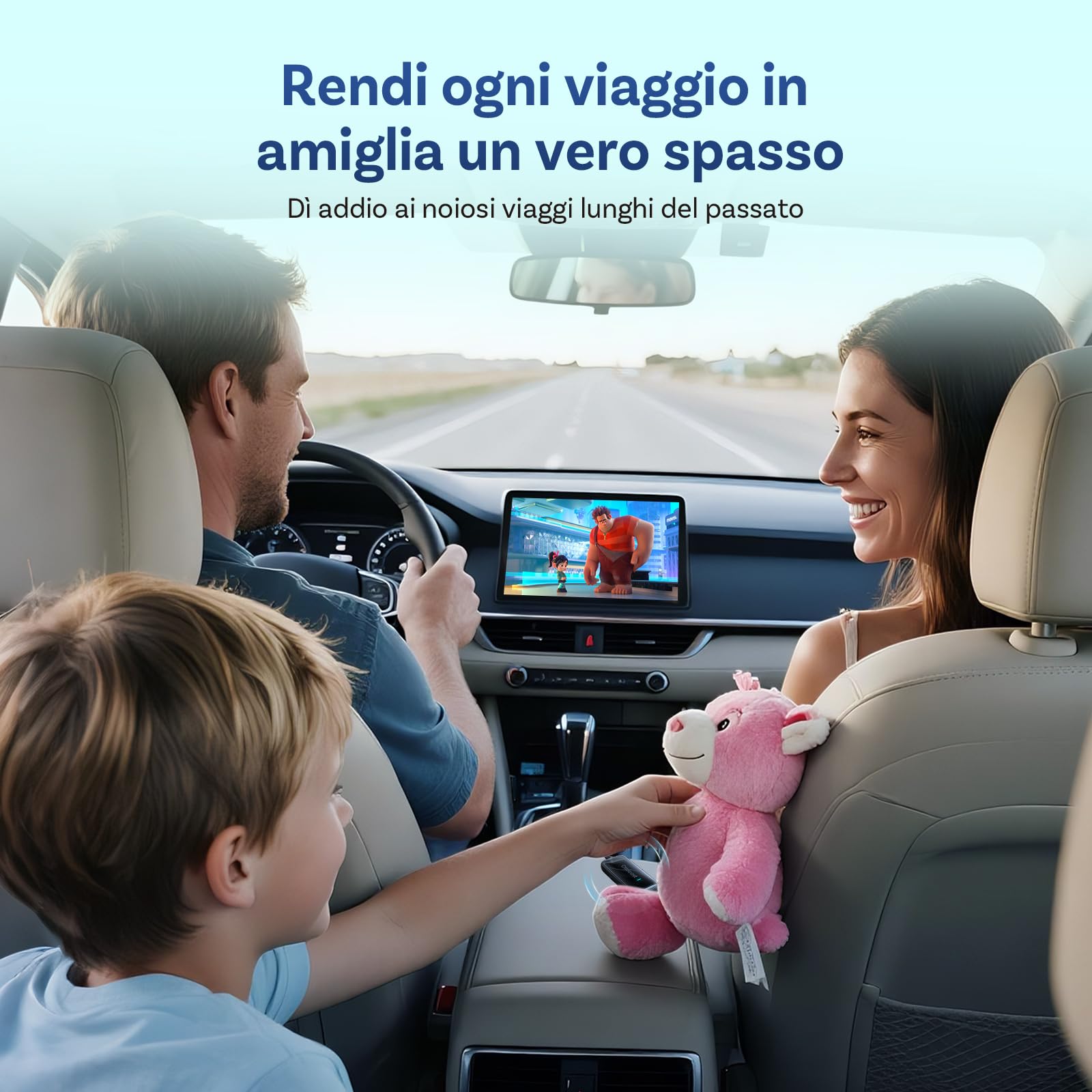 OTTOCAST Play2Video Ultra, 2026 Adattatore Wireless CarPlay & Android Auto con Netflix/YouTube/IPTV/Prime Video integrati, Box AI di Android 12.0 per veicoli con CarPlay cablato di fabbrica