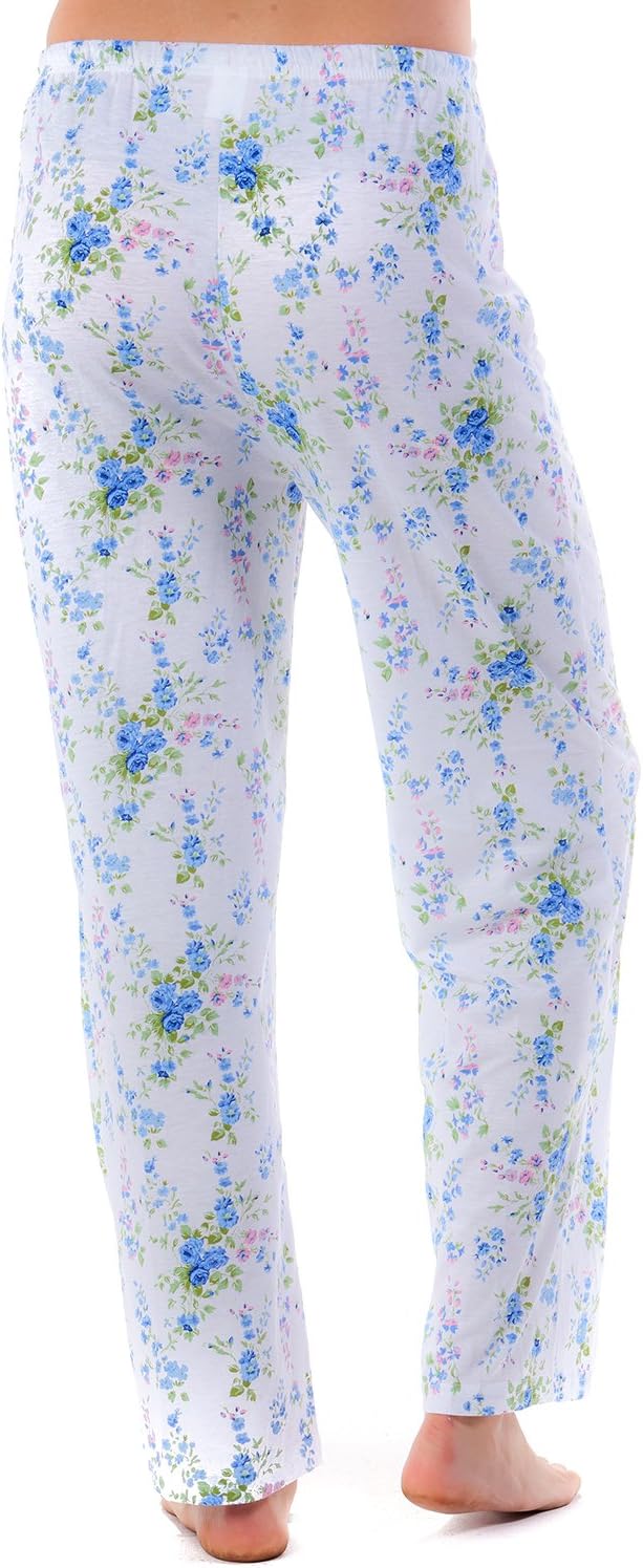 Casual Nights Women's Long Sleeve Lace Trim Floral print Pajama Set - Floral/Blue - XX-Large - Image 4