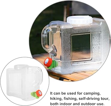 Yardwe 1set Outdoor Water Container Faucet Portable Car Camping Water Storage Jug for Hiking and Emergency Use Lightweight Design