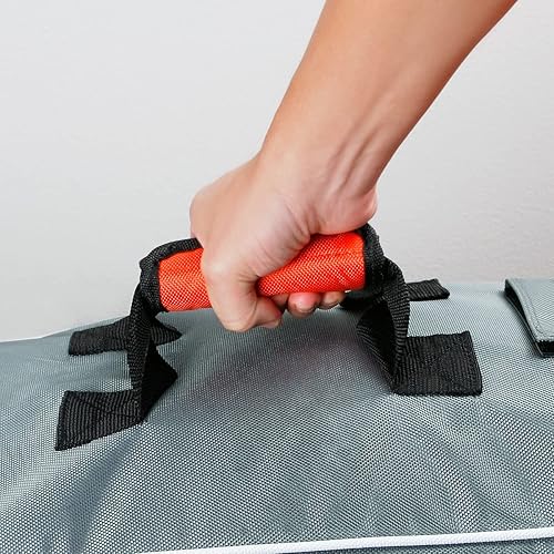 Miniatura 5 de Orlimar 1680D Super Duty Funda de viaje de golf con ruedas, grisrojonegro, 48 x 14 pulgadas