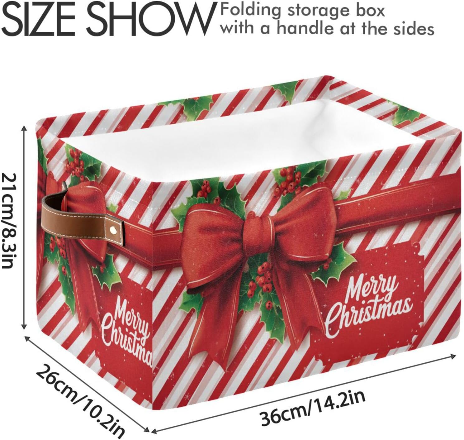 Aslsiy Storage Basket Holiday Bows Christmas Decor (3) Nursery Bins Baby Box Canvas Clothes Shelf Basket Laundry Hampers 1 Pcs