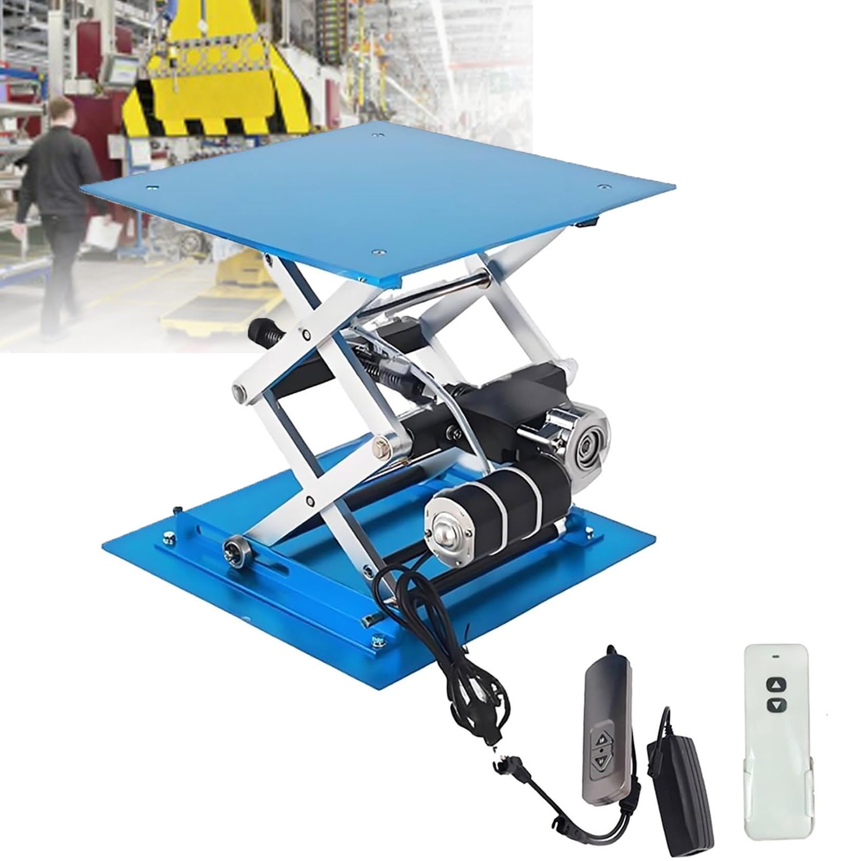 Elevador de tijeras de laboratorio de 250 x 250 mm, soporte de gato de laboratorio, plataforma de elevación de tijera, rango de altura de 90 mm a 365 mm