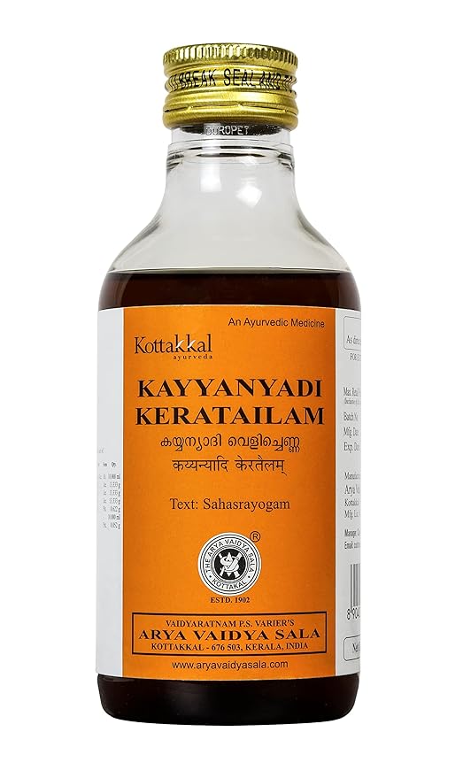 Buy Kottakkal ayurveda® Kayyanyadi Kera Tailam Oil 200 ml, Useful for