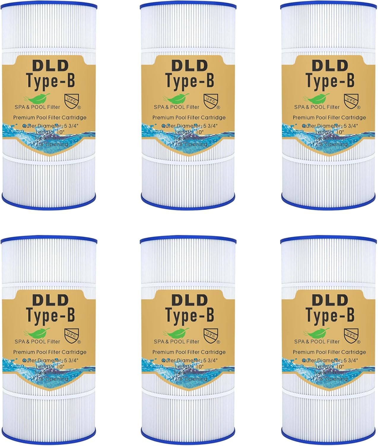 Type B Pool Filter Replacement Cartridges, Compatible with Intex 29005E Easy Set Swimming Pool filter Cartridge, GPH Filter 6-Pack