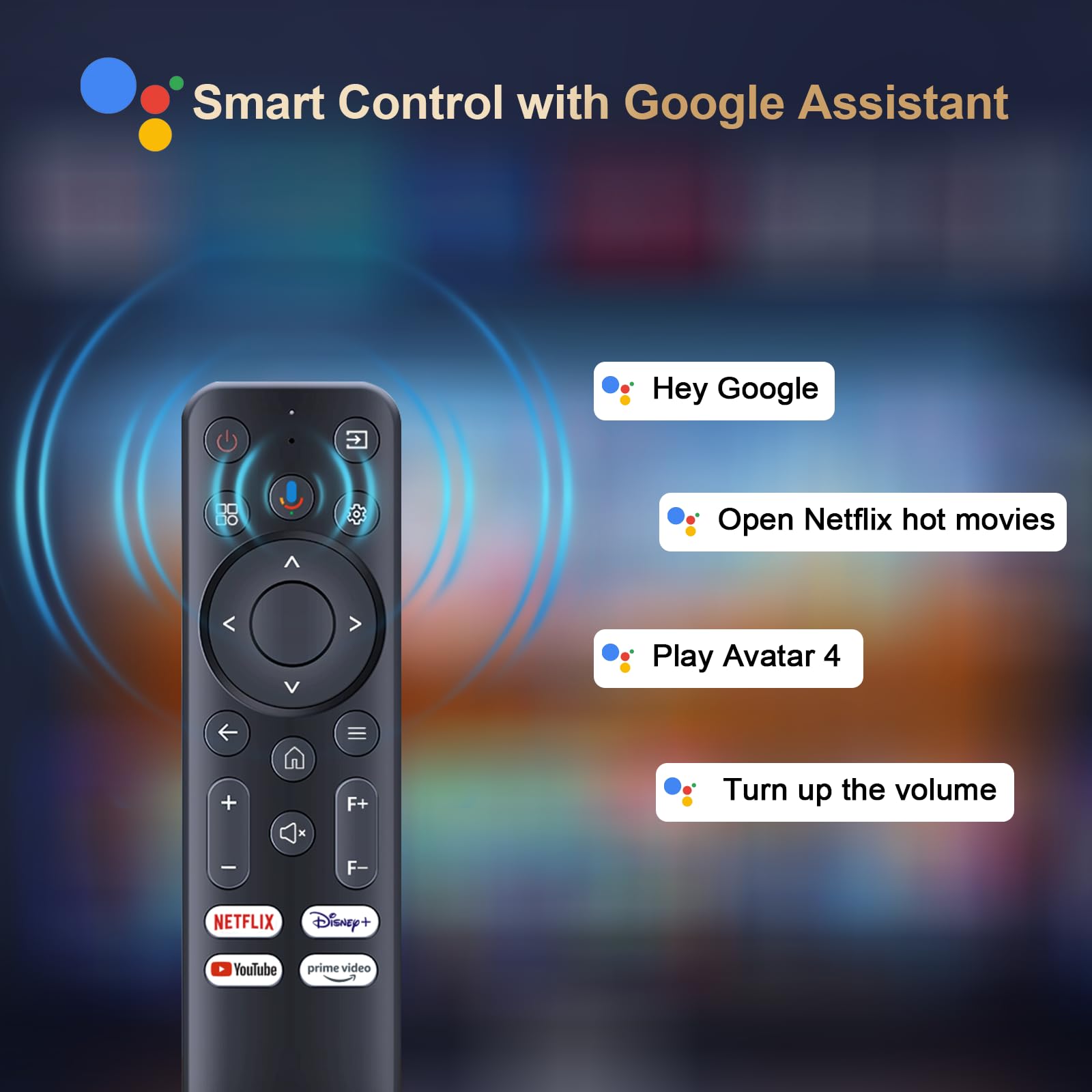 Proiettore 1500 ANSI con WiFi e Bluetooth, proiettore portatile Goiaey Smart compatibile con GoogIe TV, app ufficiali integrate, GoogIe Voice, DoIby Audio, HDMI ARC CEC Native 1080P Proiettore