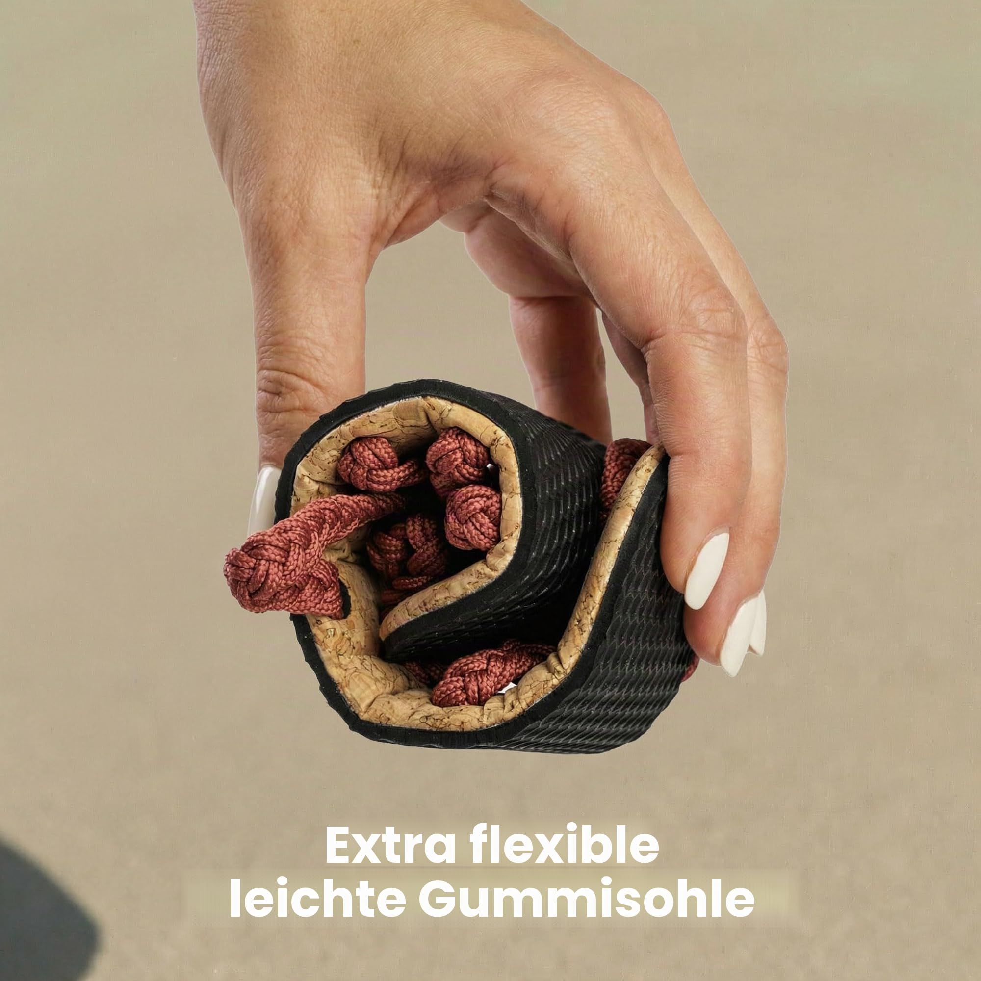 Nova Poster Barefot Sandalen für Damen - Minimalistische Walking-Sandale mit breiter Fingerbox, dünne Laufsohle 8mm, leichte und bequeme Passform, verstellbare Träger, freundlich