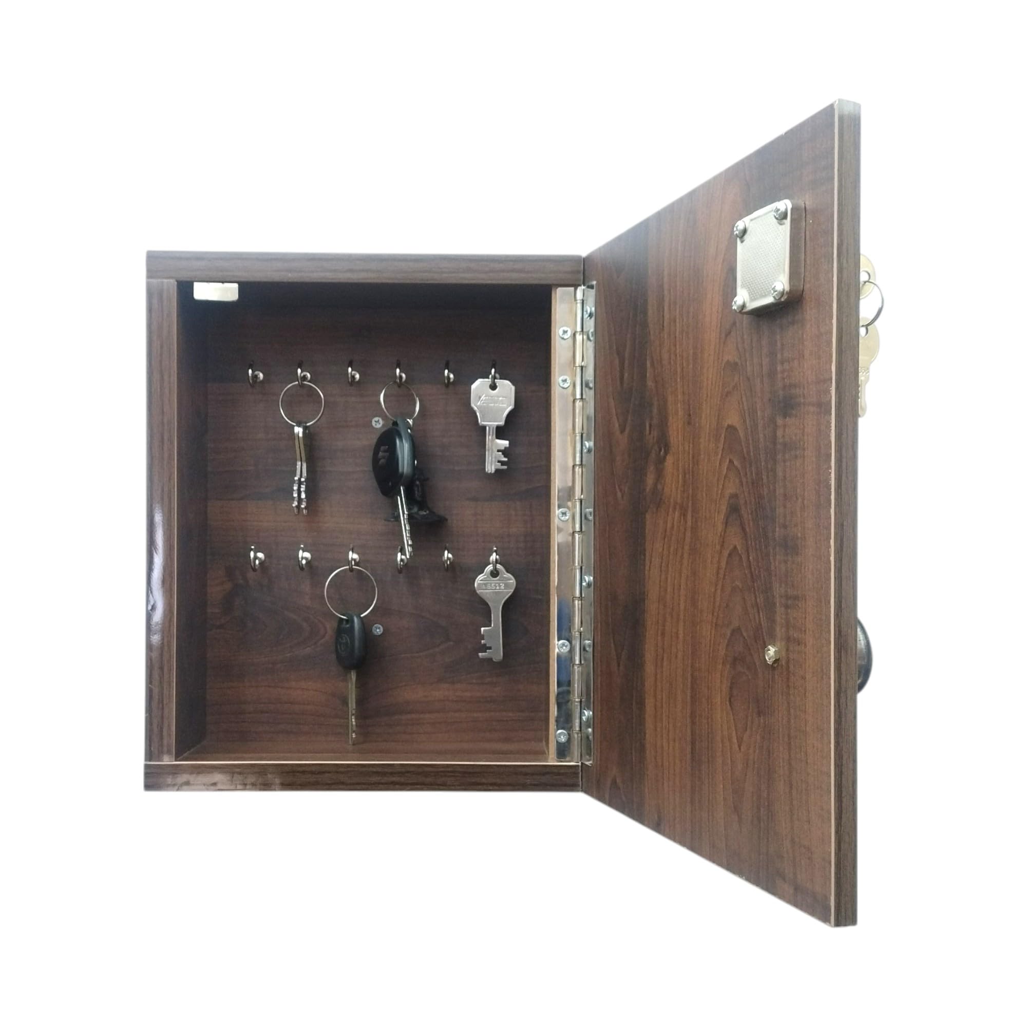 Invenzo Engineered Wood Wall Mount Key Box Cabinet, Key Holder